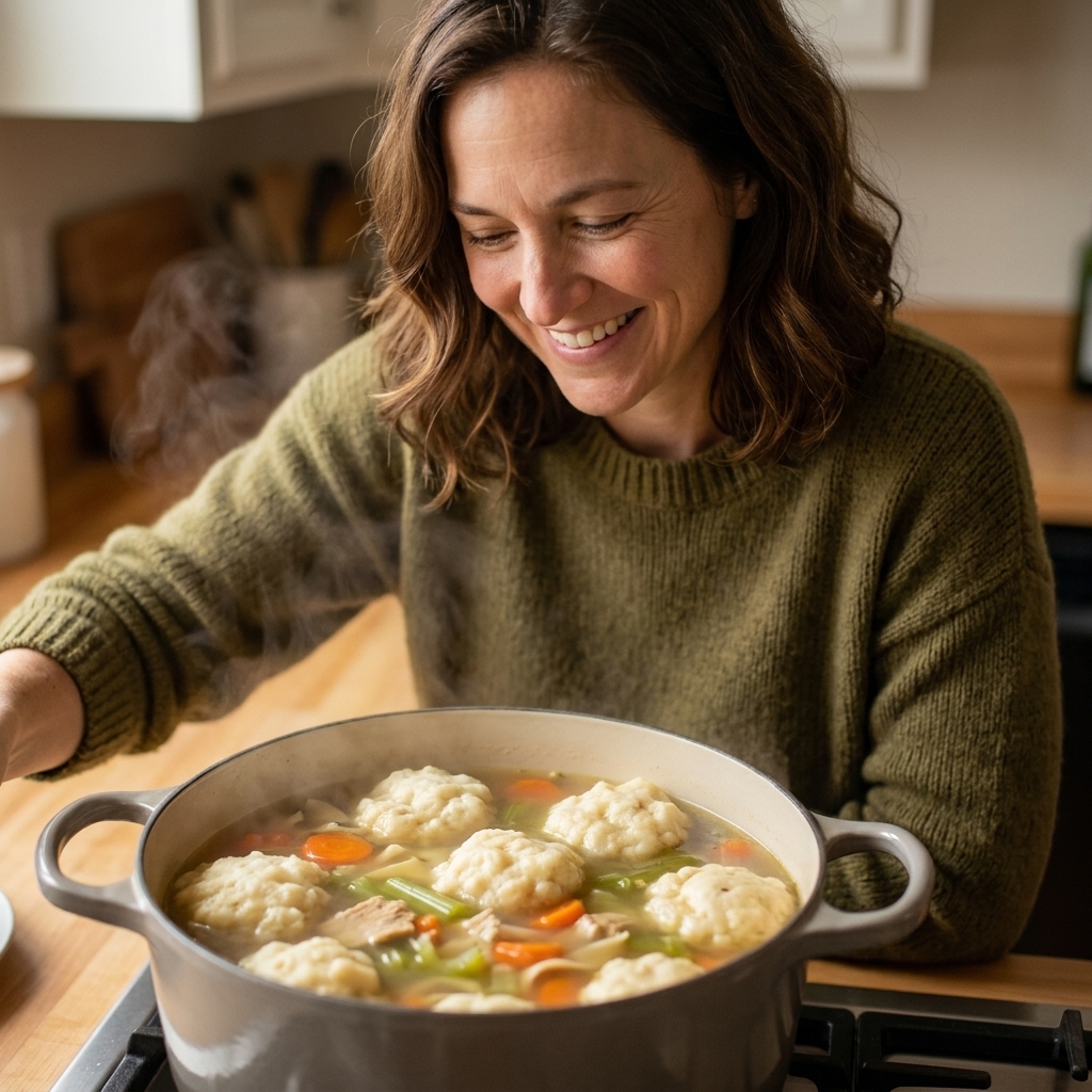 Fluffy Vegan Drop Dumplings for Chickenless Noodle Soup